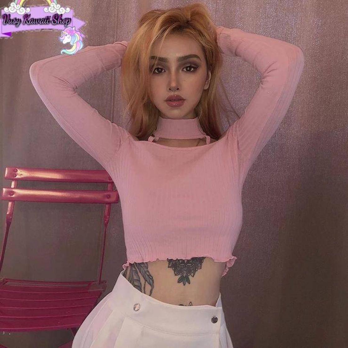 Social Top corto lindo para niñas más jóvenes de Harajuku

