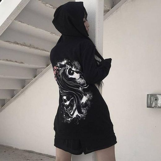 Goth Dark Vintage Harajuku Punk Sudaderas con capucha


