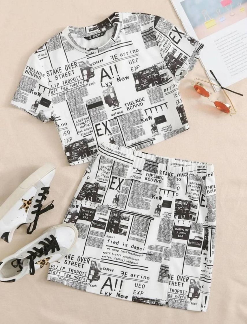 Social Conjunto top y falda