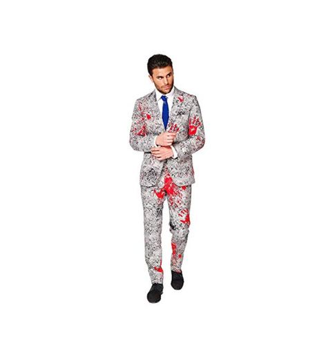 OppoSuits Halloween Suit For Men In Creepy Stylish Print – Zombiac –