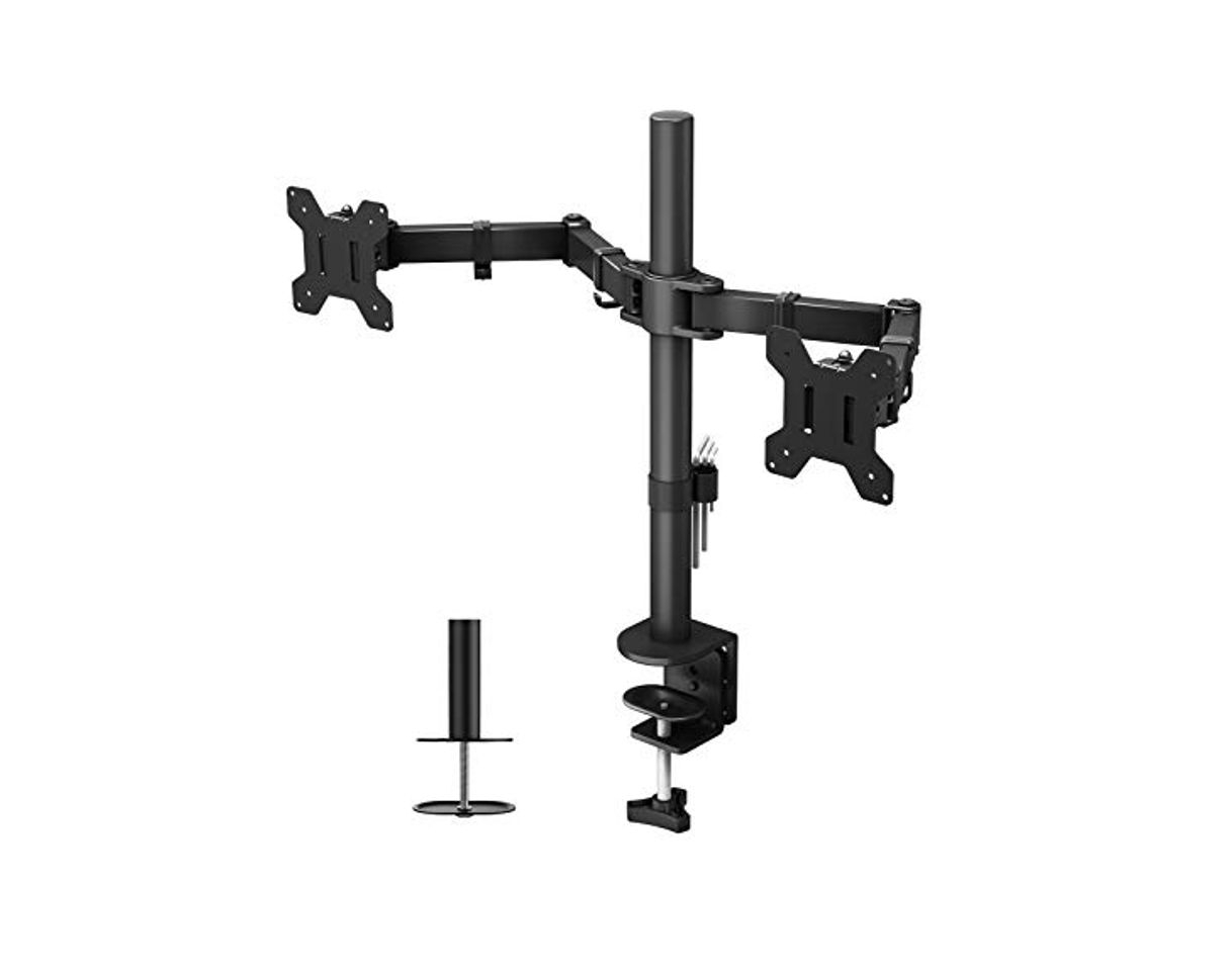 Social BONTEC Soporte Doble para Monitores y La Base Ajustable de Brazo de