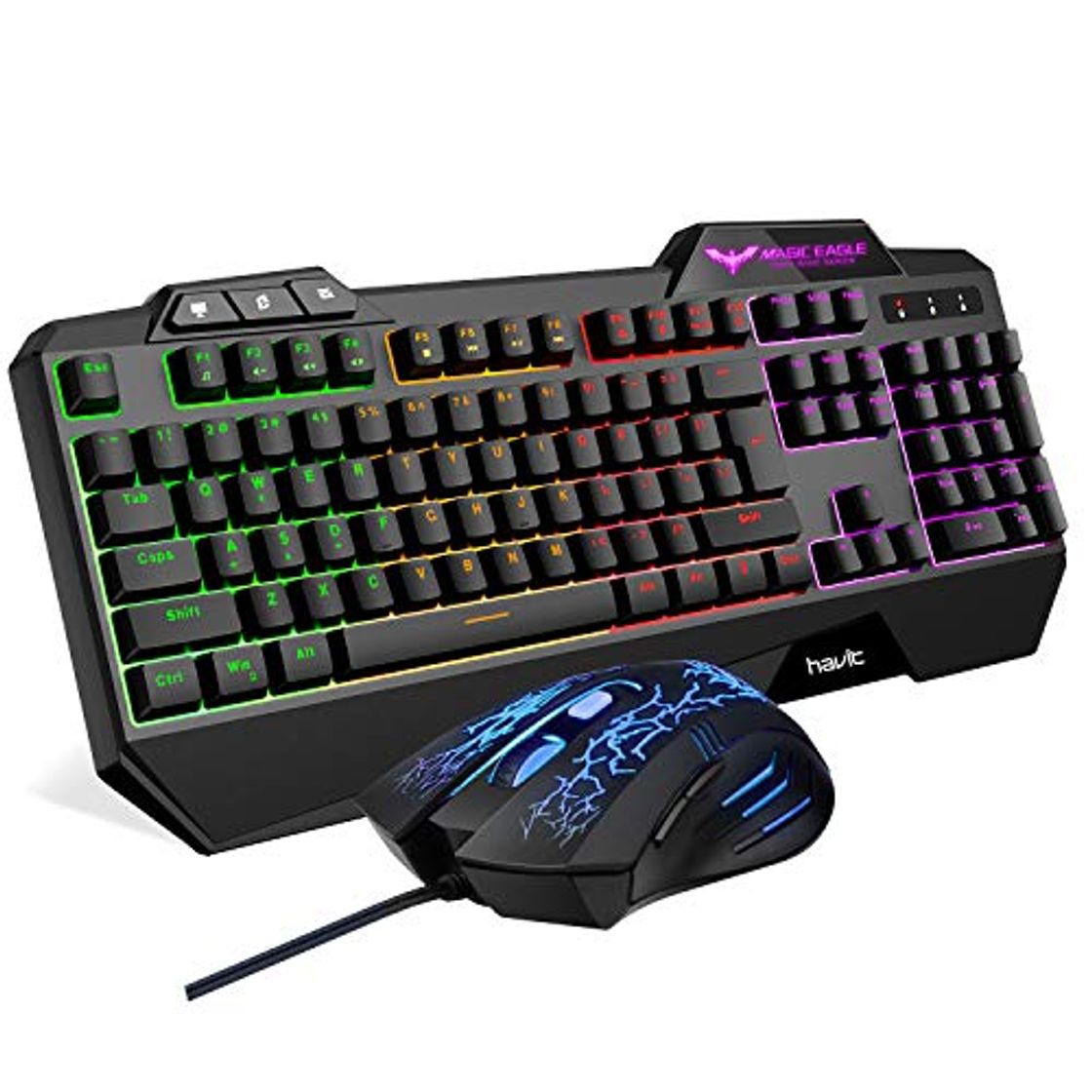 Electrónica Teclado Gaming HAVIT Teclado y Ratón con Cable,ratón gaming de 3200 DPI,