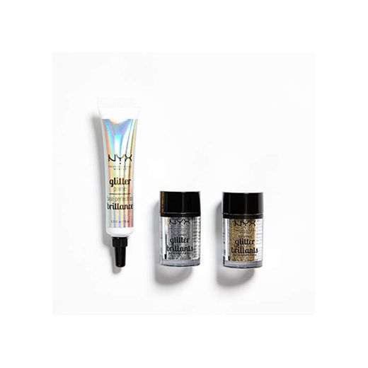NYX Professional Makeup Kit de glitter Effects, Set de 3 piezas
