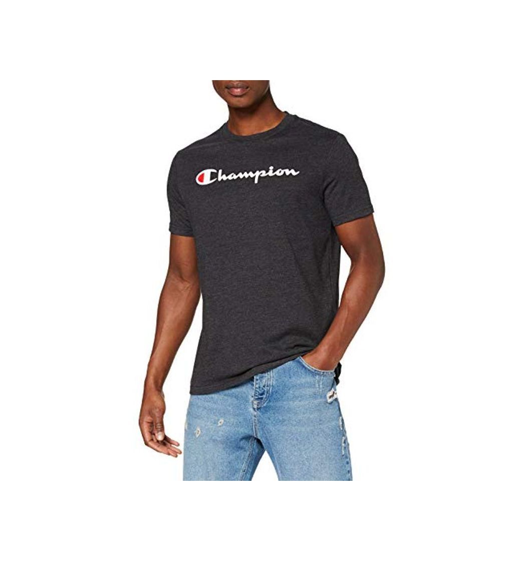 Moda Champion Crewneck T-Shirt-Institutionals Camiseta Negro