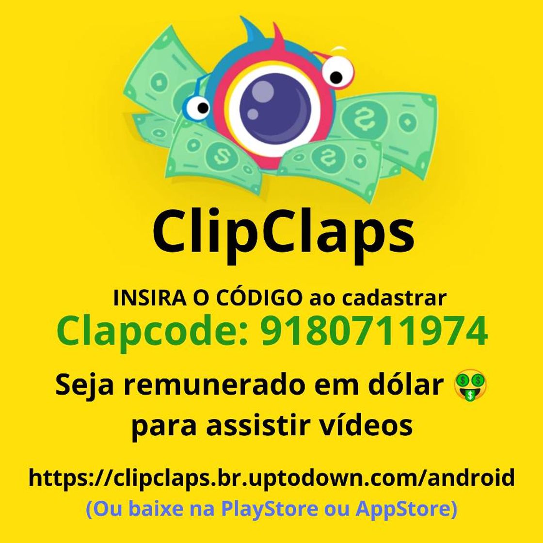 Moda ClipClaps - Ganhe dinheiro assistindo vídeos