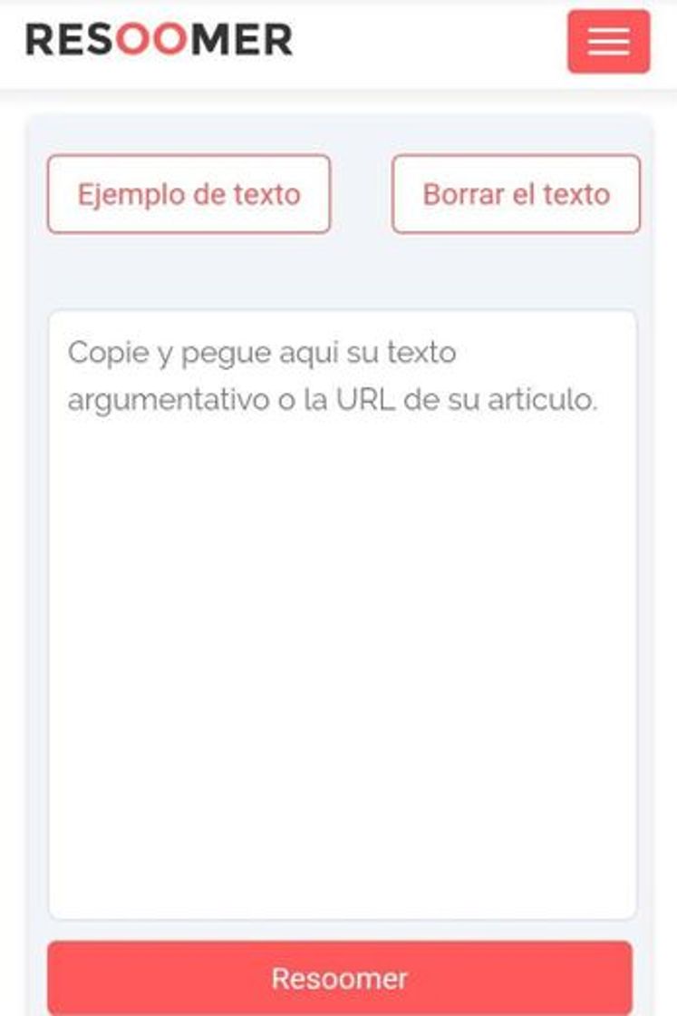 Moda Resumidor para hacer un resumen automático de texto.