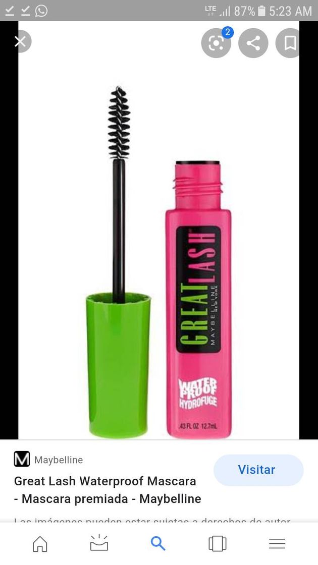 Fashion Máscara a prueba de agua Great Lash de Maybelline