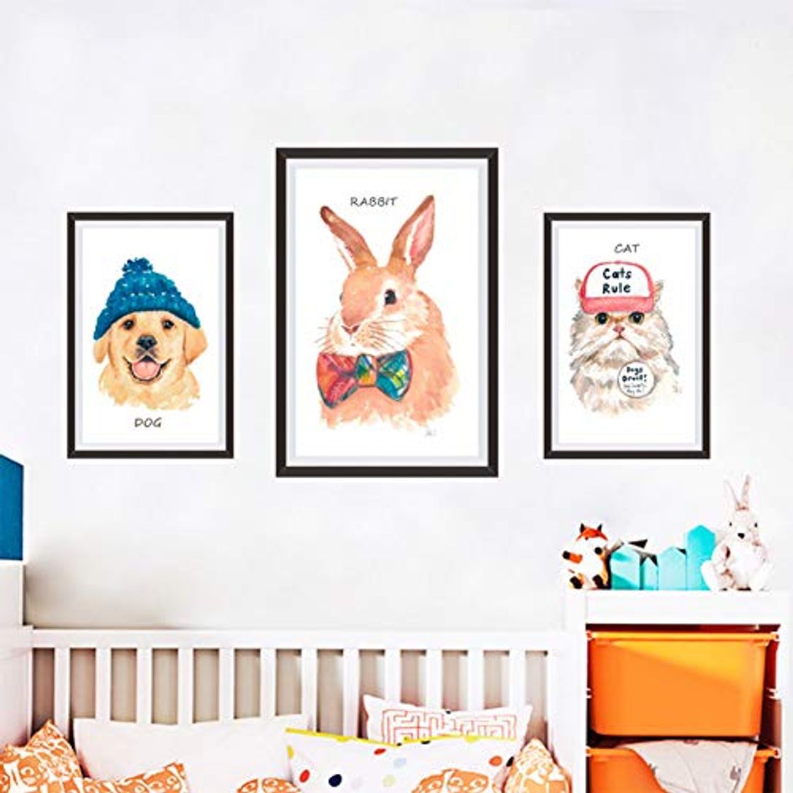 Product TAOYUE Cute Cat Dog Rabbit Photo Frame Wall Stickers para la decoración del hogar Accesorios Sala de estar Dormitorio Decoración PVC Mural Wall Art Dec