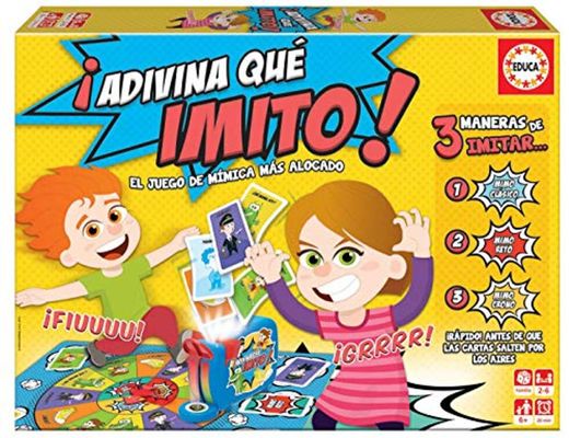 Educa Borrás- Adivina Que Imito, Juego de Mesa Familiar de mímica, a