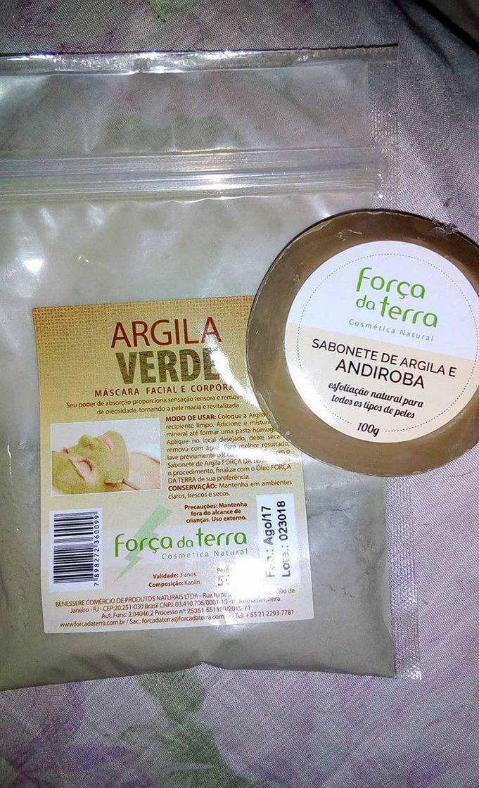 Productos Argila verde e sabonete de andiroba