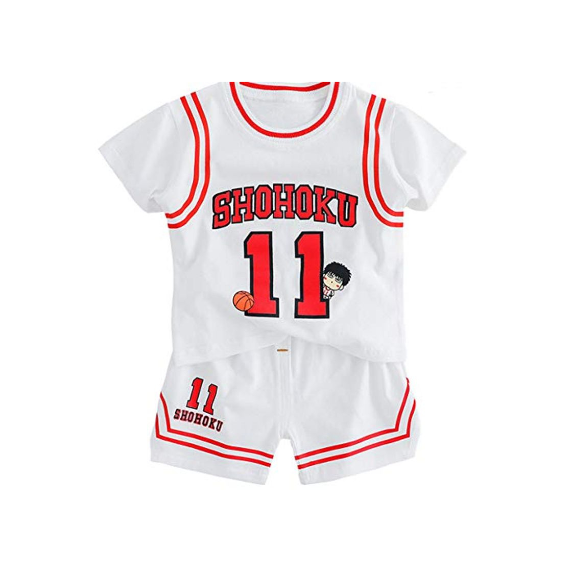 Fashion Ropa de bebé Traje Extranjero Verano Infantil Slam Dunk Maestro Deportes Manga