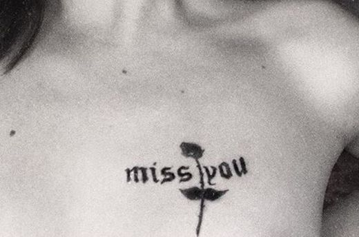 Tattoo “miss you 🌹”