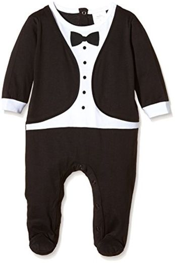 Twins "Tuxedo" Pijama Bebés  Negro 0-2 meses