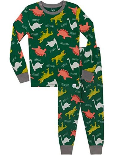 Harry Bear Pijamas de Manga Larga para niños Dinosaurio Ajuste Ceñido Multicolor