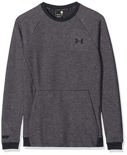 Under Armour Unstoppable 2X Knit Crew Parte Superior del Calentamiento, Hombre, Negro