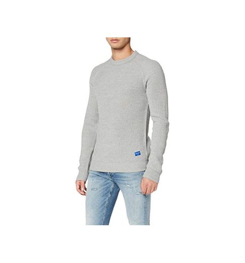 JACK & JONES Jorpannel Crew Neck. suéter, Azul