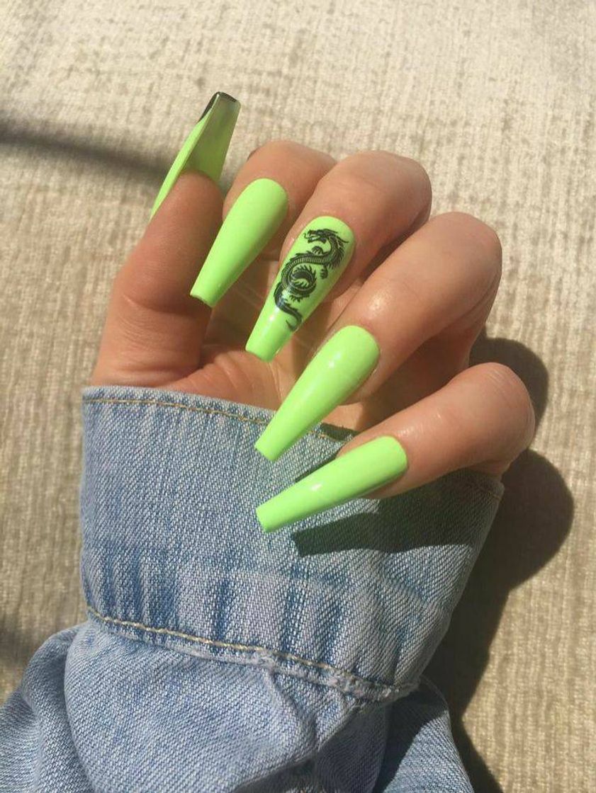 Fashion Esmaltação de unhas verde💚🍒