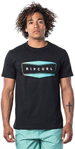 Rip Curl Neon - Camiseta de manga corta, color negro Negro Negro
