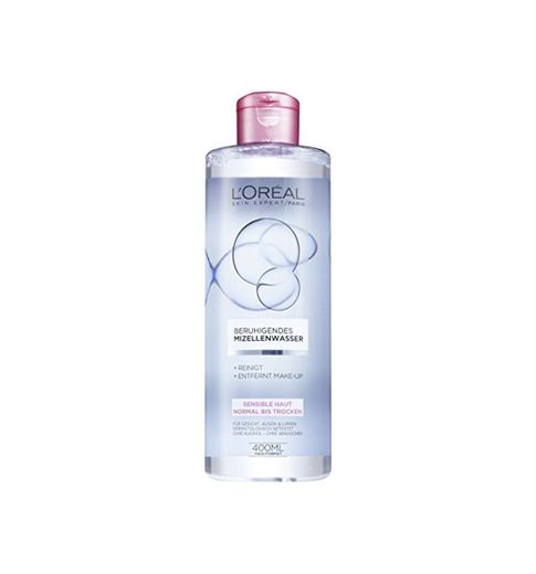 Agua micelar L'Oréal Paris Skin Expert calmante para pieles sensibles, 3 unidades