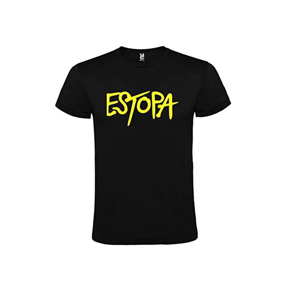 Social ROLY Camiseta Negra con Logotipo de Estopa Hombre 100% Algodón Tallas S