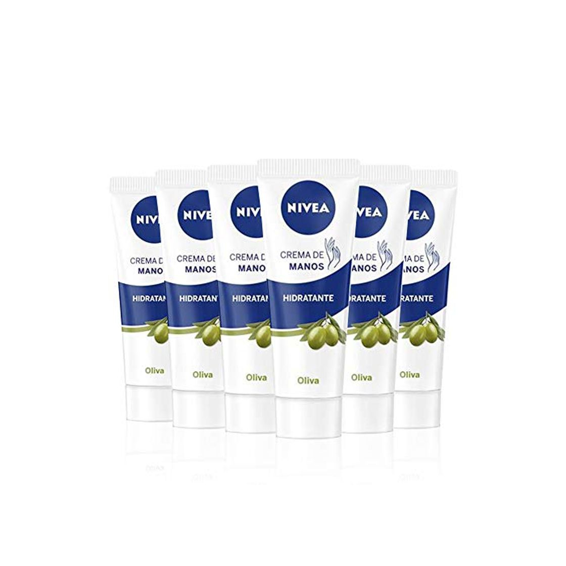 Social NIVEA Crema de Manos Hidratante Aceite de Oliva en pack de 6