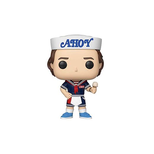 Funko- Pop Vinilo: Stranger Things: Steve w/Hat and Ice Cream Figura Coleccionable,