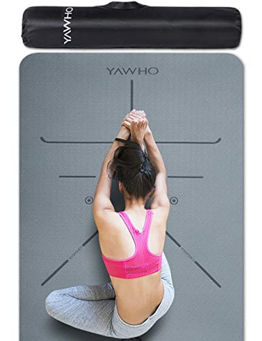 Product YAWHO Colchoneta de Yoga Esterilla Yoga Material medioambiental TPE,Modelo:183cmx66cm Espesor:6milímetros,Tapete de Deporte