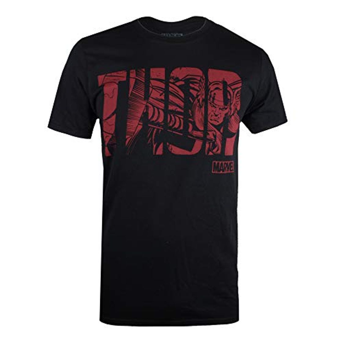 Products Marvel Thor Text Camiseta, Negro