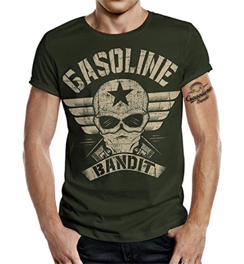 Gasoline Bandit Biker Camiseta Original Diseno Big-Size Print