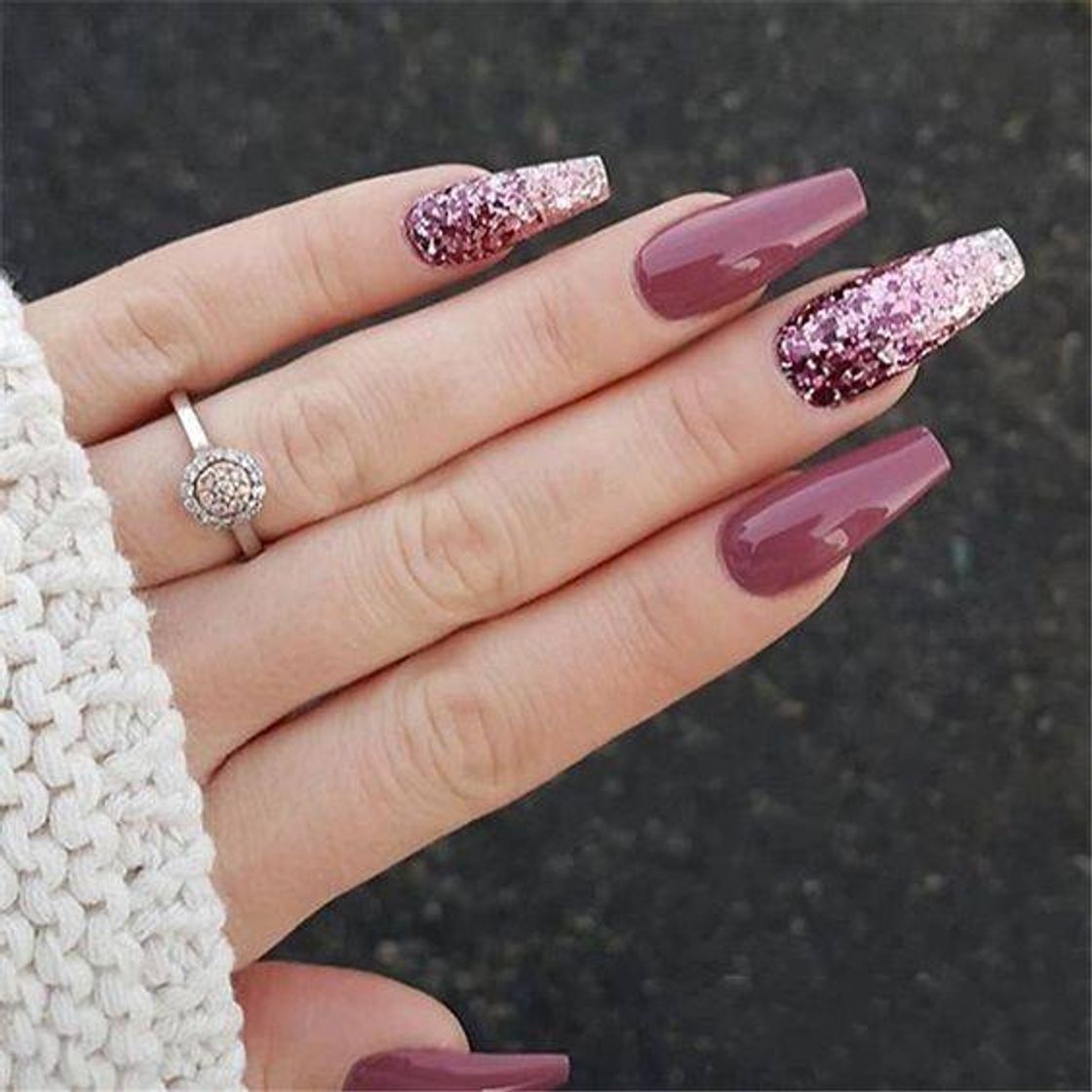 Moda Unhas com glitter