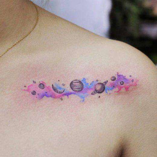 Fashion tattos coloridas 