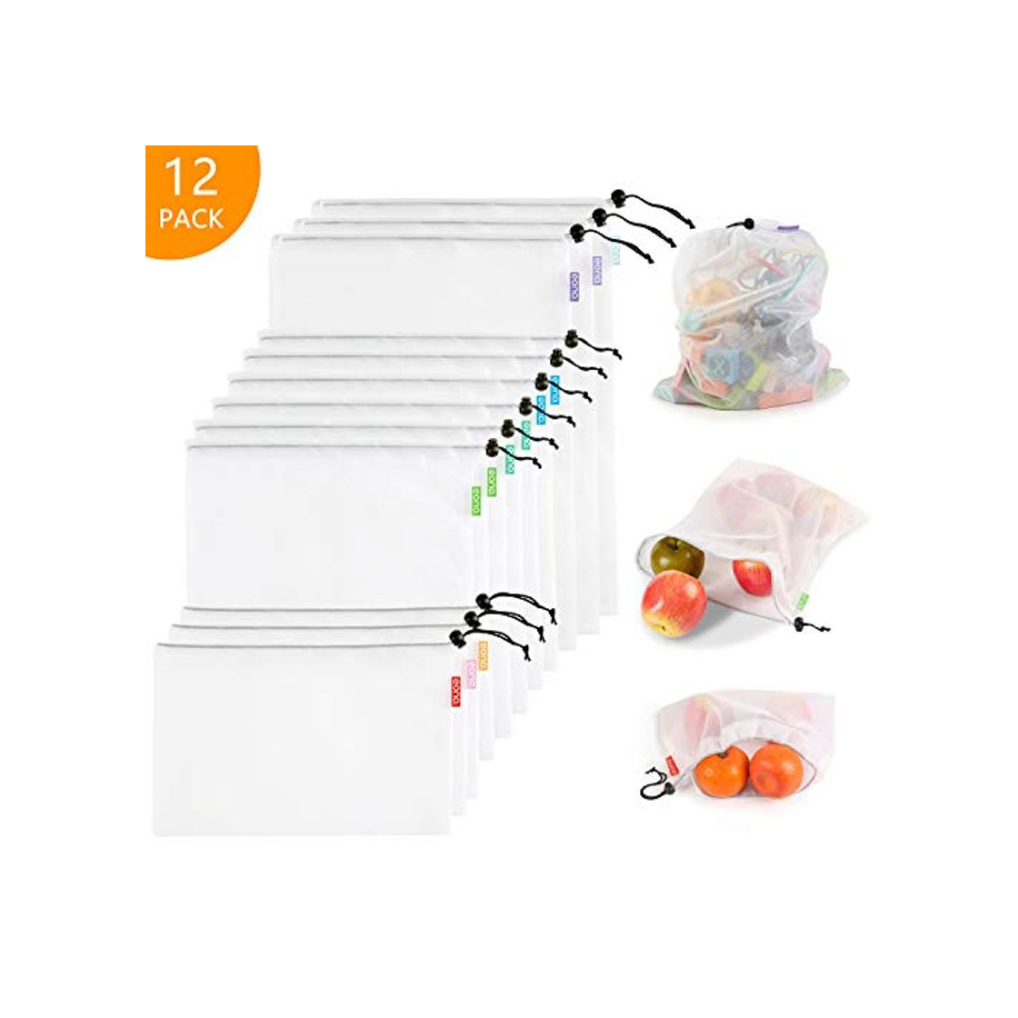 Social Eono by Amazon - Bolsas Compra Reutilizables Ecológicas Bolsa de Malla para