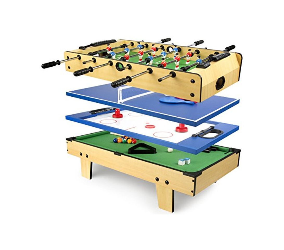 Social Leomark Mesa Multifuncional Multijuegos Futbolin Mesa de Juego 4 en 1