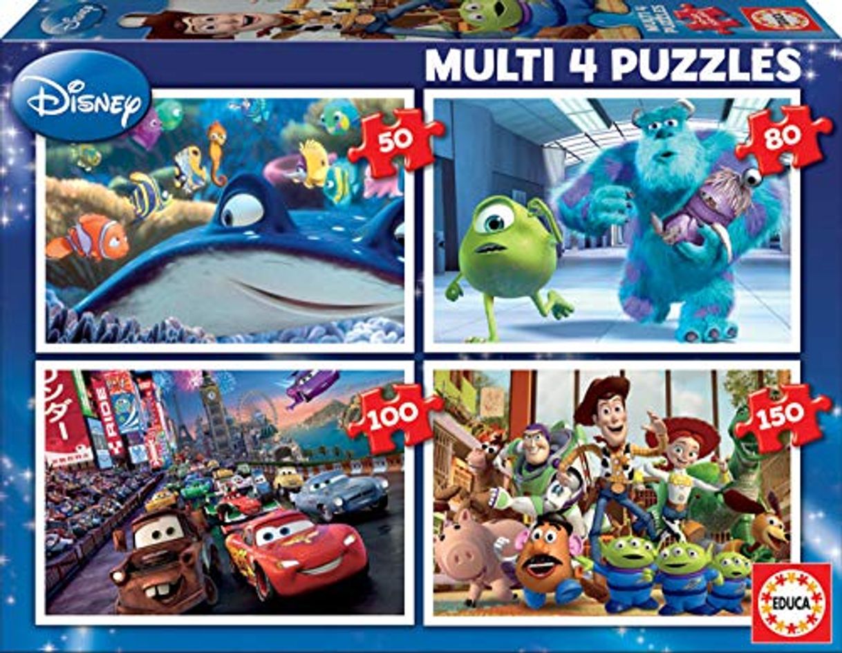 Producto Educa - Multi 4 Puzzles Junior, puzzle infantil Pixar: Buscando a Nemo,