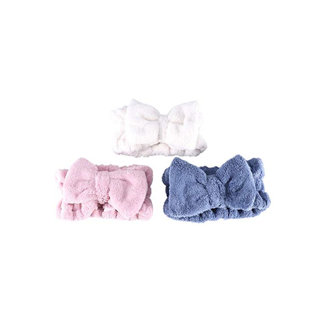 Social Frcolor bowknot pelo bandas elásticas coral felpa maquillaje cara Wash ducha diadema