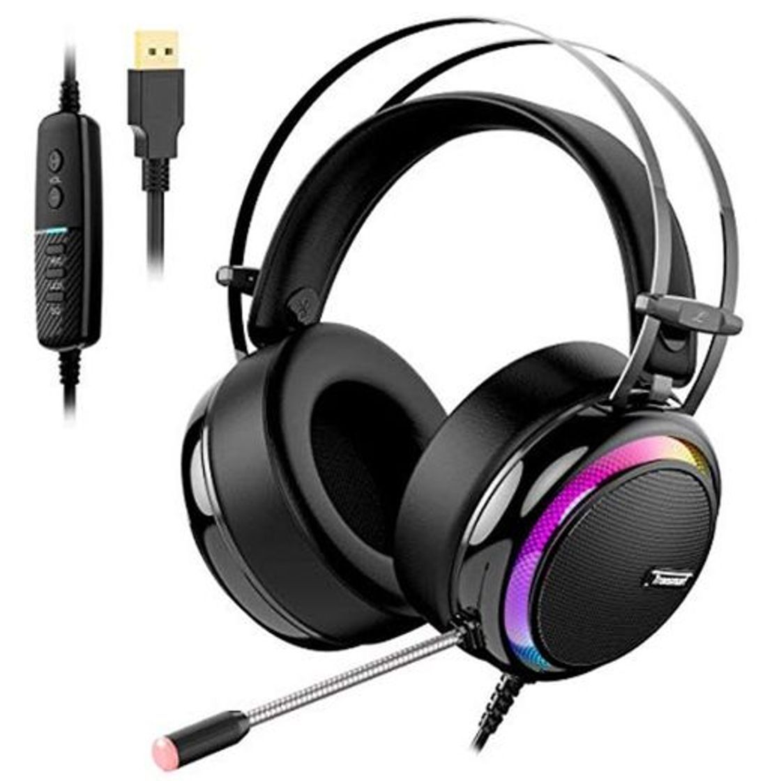 Electronic Tronsmart Auriculares Gaming para PS4 con Micrófono Diadema LED-glary-Cascos Gaming Sonido Envolvente