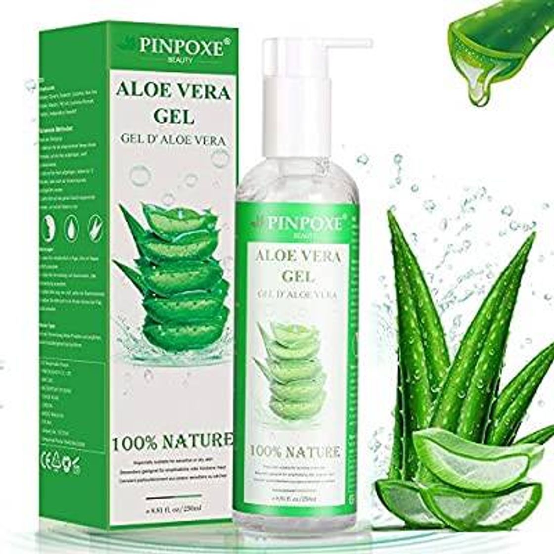 Fashion Gel de Aloe Vera, 100% Orgánico Aloe Vera Gel de Crema