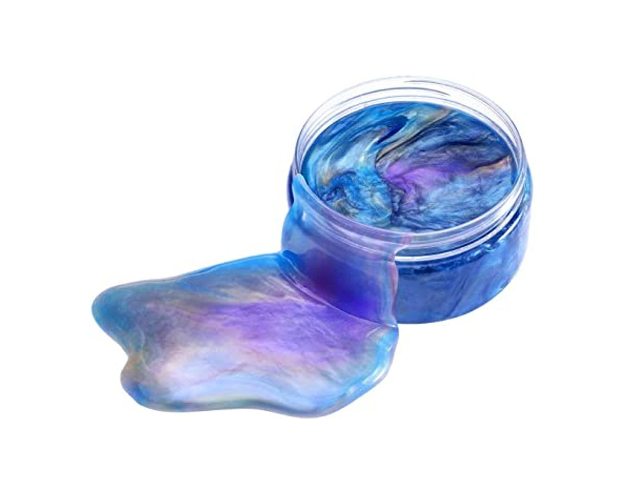 Product Luclay Galaxy Fluffy Slime Slime con 3 Contenedores en Forma de Huevos