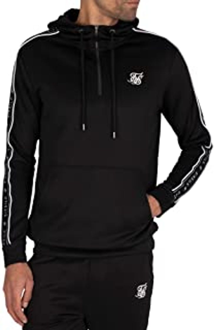 Producto Sik Silk de los Hombres Sudadera con Capucha y Cremallera Panel de