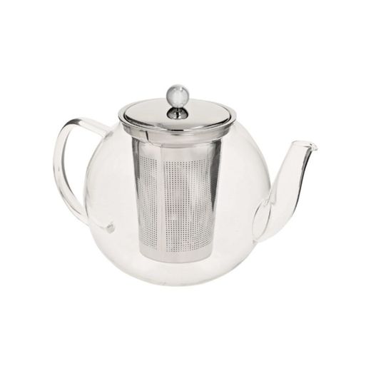 Glass & Stainless Steel Tea Pot 