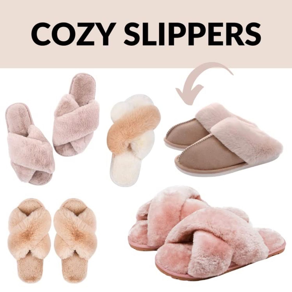 Moda Cozy Cross Band  Slippers 