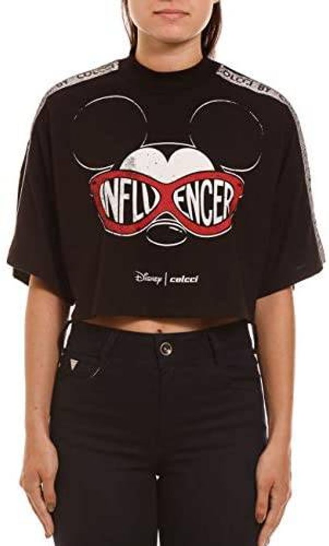 Moda Camiseta Cropped Disney