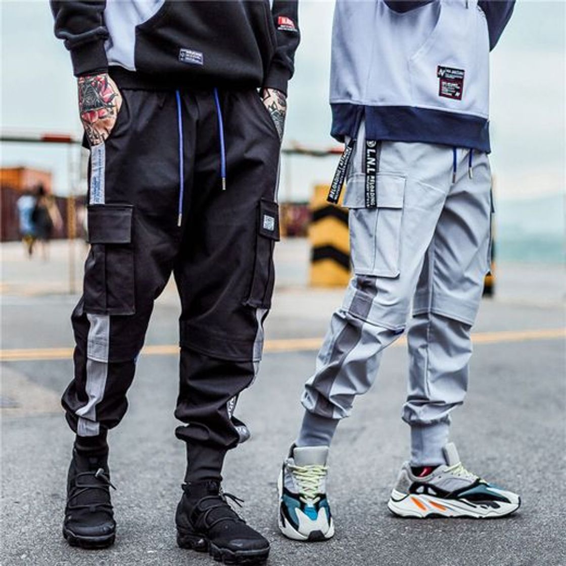 Social Pantalones De Hombre Hiphop Street Hip Hop Style Pantalones Casuales Jogger Cargo