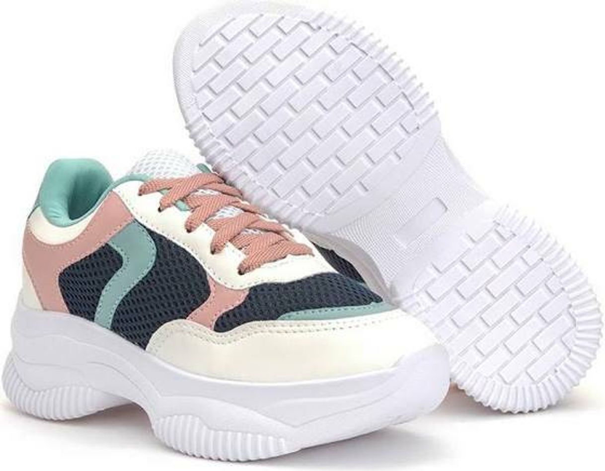 Fashion Tênis Chunky Feminino Blogueira Colorido Sneakers Flatform