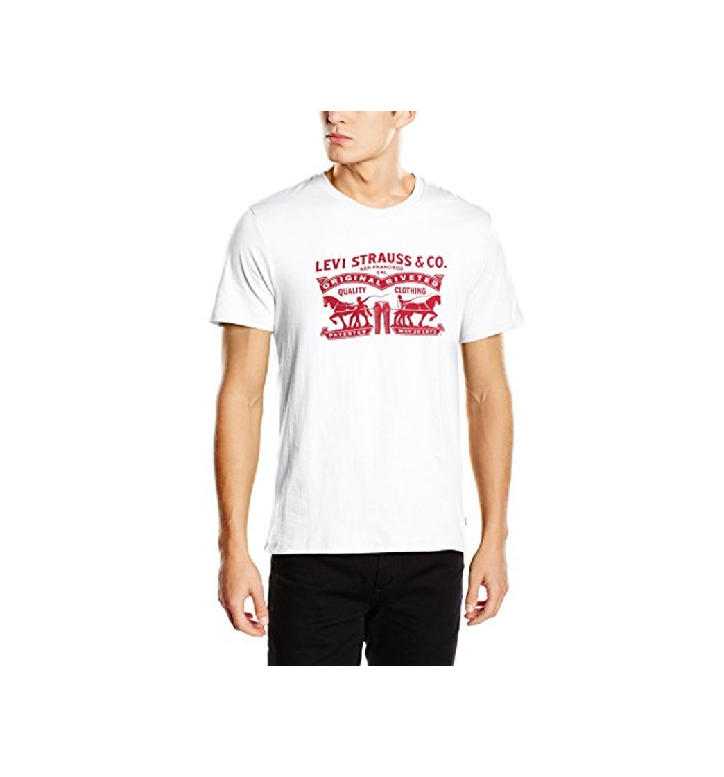 Social Levi's Graphic Set-In Neck, Camiseta para Hombre, Blanco
