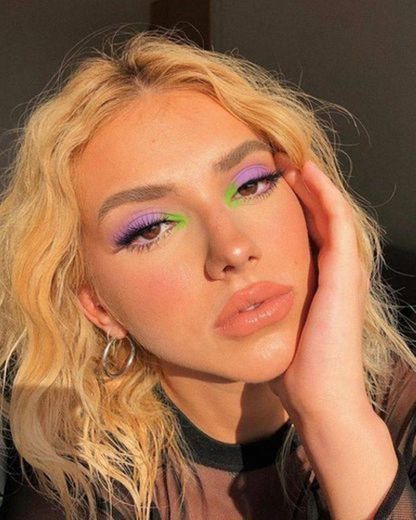 purple green makeup