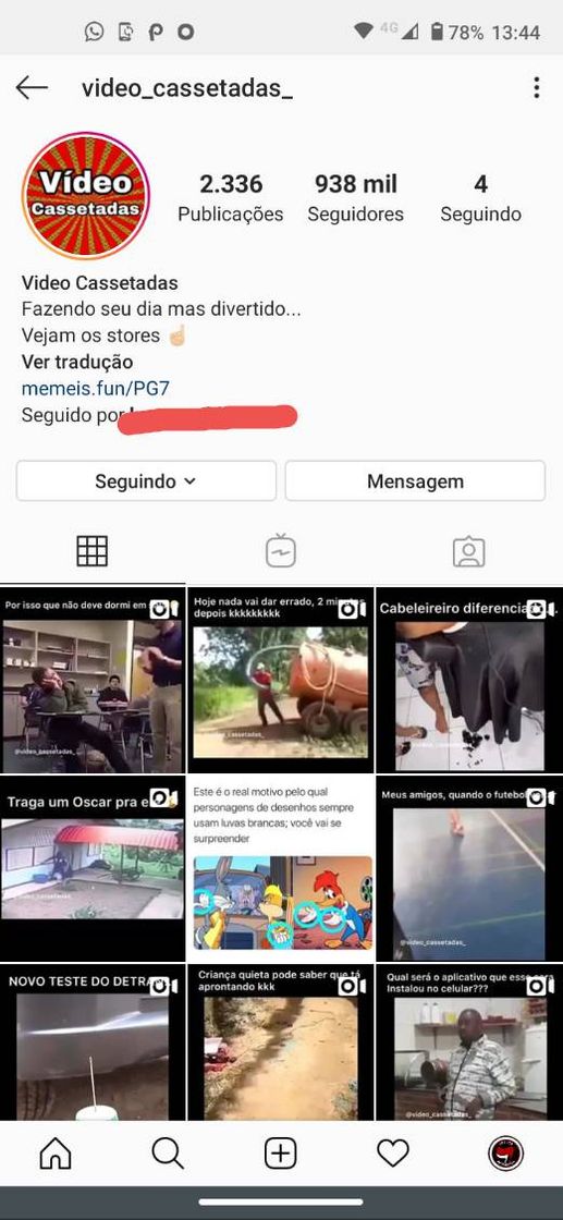 Pág do insta "VIDEO CASSETADAS" 