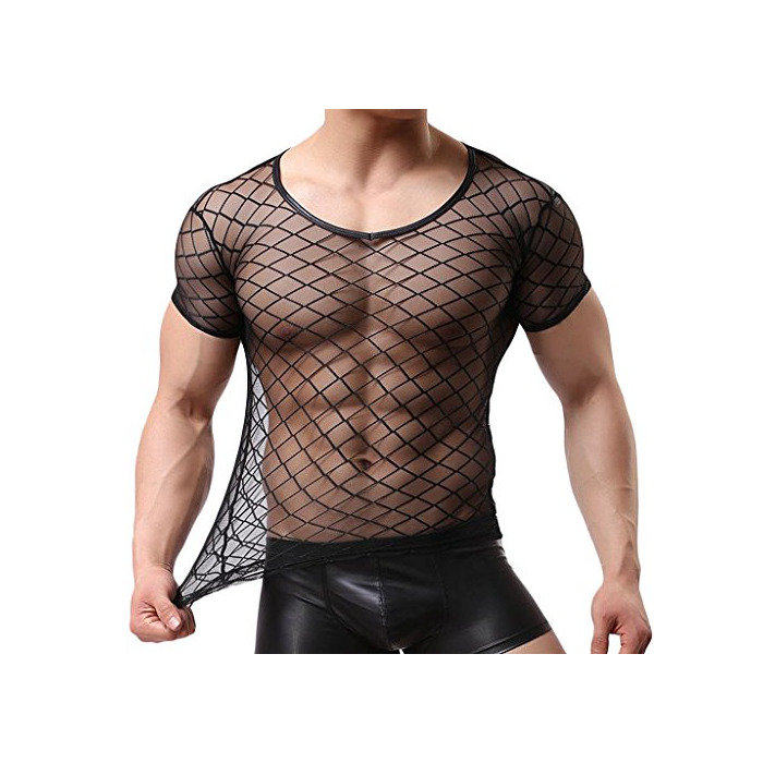 Producto Gazechimp Camiseta de Malla Transparente Chaleco con Manga Corta Ropa Interior de