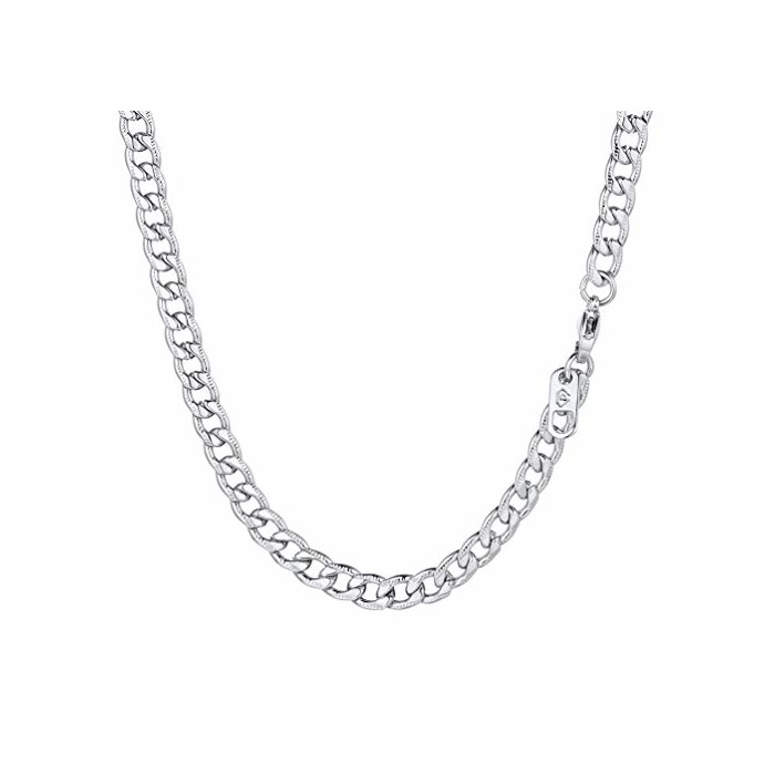 Social PROSTEEL Collar Hombre Cadena Cubana de Acero Inoxidable 5mm de Ancho Modelo