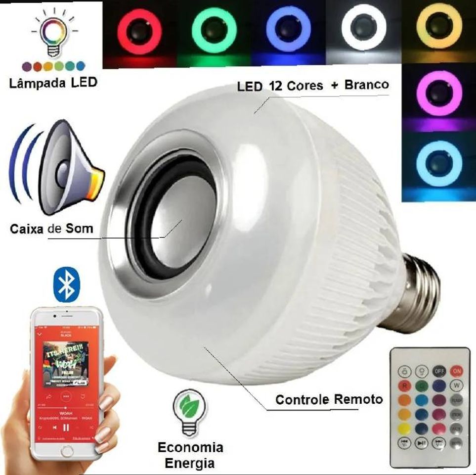 Fashion LAMPADA BLUETOOTH DE LED CAIXINHA DE SOM CONTROLE